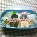 ねっちゃんっ's cooksnap of when they made キャラ弁に　プチフランクでひなまつり.