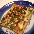 龍青空ママ's cooksnap of when they made ブロッコリーとカニカマの和風トースト.