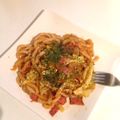 syk03's cooksnap of when they made ★懐かしい～給食の味？うどんナポリタン★.