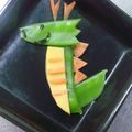 ほわいと☆'s cooksnap of when they made おせちに♪絹さやで龍★☆.