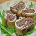 you805skyz's cooksnap of when they made ひき肉の油揚げロール.