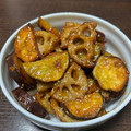 okamelove's cooksnap of when they made さつまいもとれんこんの甘辛.