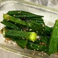 ♪ミチル♪'s cooksnap of when they made おうち韓国★レンジで簡単！オクラのナムル.