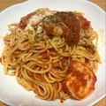 繭っち★'s cooksnap of when they made 海老とニンニクのトマトソースパスタ.