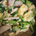 244ソメイヨシノ's cooksnap of when they made ☆簡単☆小松菜とちくわの和風たまご炒め.