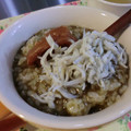kookuro's cooksnap of when they made 梅しらすのせ「ごはんですよ」でおかゆ♪.
