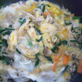 sayapascoe's cooksnap of when they made もやしニラと油揚げの卵とじ♪.