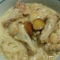 のぅの's cooksnap of when they made 鶏の黒胡麻油炒めスープ（麻油鶏）.