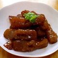 puniＫ's cooksnap of when they made こんにゃくの甘辛炒め.
