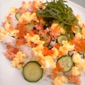 milk♡cocoa's cooksnap of when they made 簡単☆鮭とイクラと菜の花のちらし寿司.