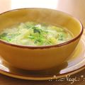 矢切のねぎちゃん's cooksnap of when they made 豆苗と白菜のヘルシースープ☆.