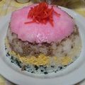 tomocozu's cooksnap of when they made 我が家流♪御飯ケーキ　ひな祭りにどうぞ♪.