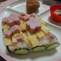 みーのまま's cooksnap of when they made ひな祭り♪ソーセージのお花のちらし寿司.