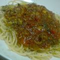 poorider's cooksnap of when they made スパゲッティーボロネーゼ.
