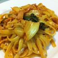 mamaapple's cooksnap of when they made ～キムチクリームパスタ～.