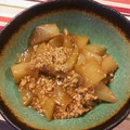 わかもぐ's cooksnap of when they made 大根、挽き肉のめんつゆ煮.