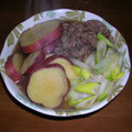 qbee's cooksnap of when they made さつまいもと豚肉の煮物.
