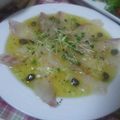 yuirun's cooksnap of when they made 酒のつまみにピッタリ！鯛のカルパッチョ.