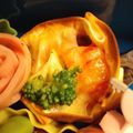 きふね's cooksnap of when they made 餃子の皮♪鮭とアボカドのカップPizza.