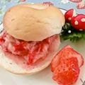 mzhroom's cooksnap of when they made 次女おすすめ　フレッシュ苺のせパン❀.