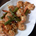 うに１１８'s cooksnap of when they made ＊えびとアスパラのゆずこしょう炒め＊.
