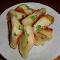 二の腕は遺伝's cooksnap of when they made インゲンとベーコンのジャガチー春巻き.