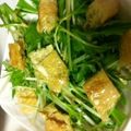 Karyokoh's cooksnap of when they made 水菜と油揚げのマヨポン酢サラダ.
