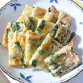 ひなひなひか's cooksnap of when they made 米粉Ｄｅ明太ニラチーズチヂミ.