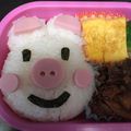 みのたい's cooksnap of when they made キャラ弁♡簡単ぶたさん弁当.