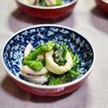 uronn's cooksnap of when they made イカと菜の花の酢みそ和え.