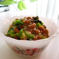 Fire-King's cooksnap of when they made 塩麹de青菜の納豆和え.
