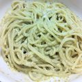 モコモコ８３７２'s cooksnap of when they made クリームチーズとバジルのスバゲティ♪.