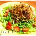 EasyCook's cooksnap of when they made レンコンと水菜の生ハムサラダ♪.
