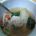 グー美子's cooksnap of when they made 鶏団子と春雨のスープ.