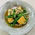 あっこ姉's cooksnap of when they made メインにも✩.*˚水菜と豚肉のさっと煮.