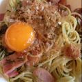 Kentarocky's cooksnap of when they made めかぶとベーコンのパスタ.