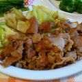 Nekozame's cooksnap of when they made ウチの生姜焼き.