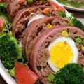 akikku's cooksnap of when they made ゆで卵入りミートローフ.