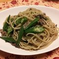 kanae2227's cooksnap of when they made オクラと豚バラのバジルソースパスタ.