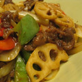 gongmei's cooksnap of when they made 牛肉と蓮根とピーマンのオイスター炒め☆.