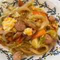 京まな's cooksnap of when they made ふわっふわ！卵とオイマヨの焼きうどん❤.