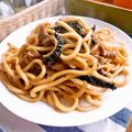 ｘｘyuzumikanｘｘ's cooksnap of when they made 焼肉のタレだけ☆超簡単ホルモン焼きうどん.