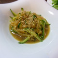 saecco's cooksnap of when they made きゅうりと塩くらげの和え物.