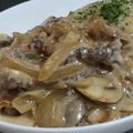 めかにか's cooksnap of when they made ビーフストロガノフ.