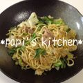 papikun's cooksnap of when they made うんまいっ☆ねぎ塩山椒焼きそば.