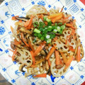 bachanko's cooksnap of when they made 蓮根と椎茸・人参のきんぴら.