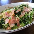aoihane's cooksnap of when they made 水菜とベーコンのペペロンチーノ.