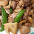 kimimaruo's cooksnap of when they made 鶏肉とれんこんの炒め物.