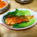 pennyｙ's cooksnap of when they made サーモンと青梗菜の中華ソース添え.