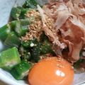 あーみねぇ's cooksnap of when they made おくらと卵の簡単おかず♪.
